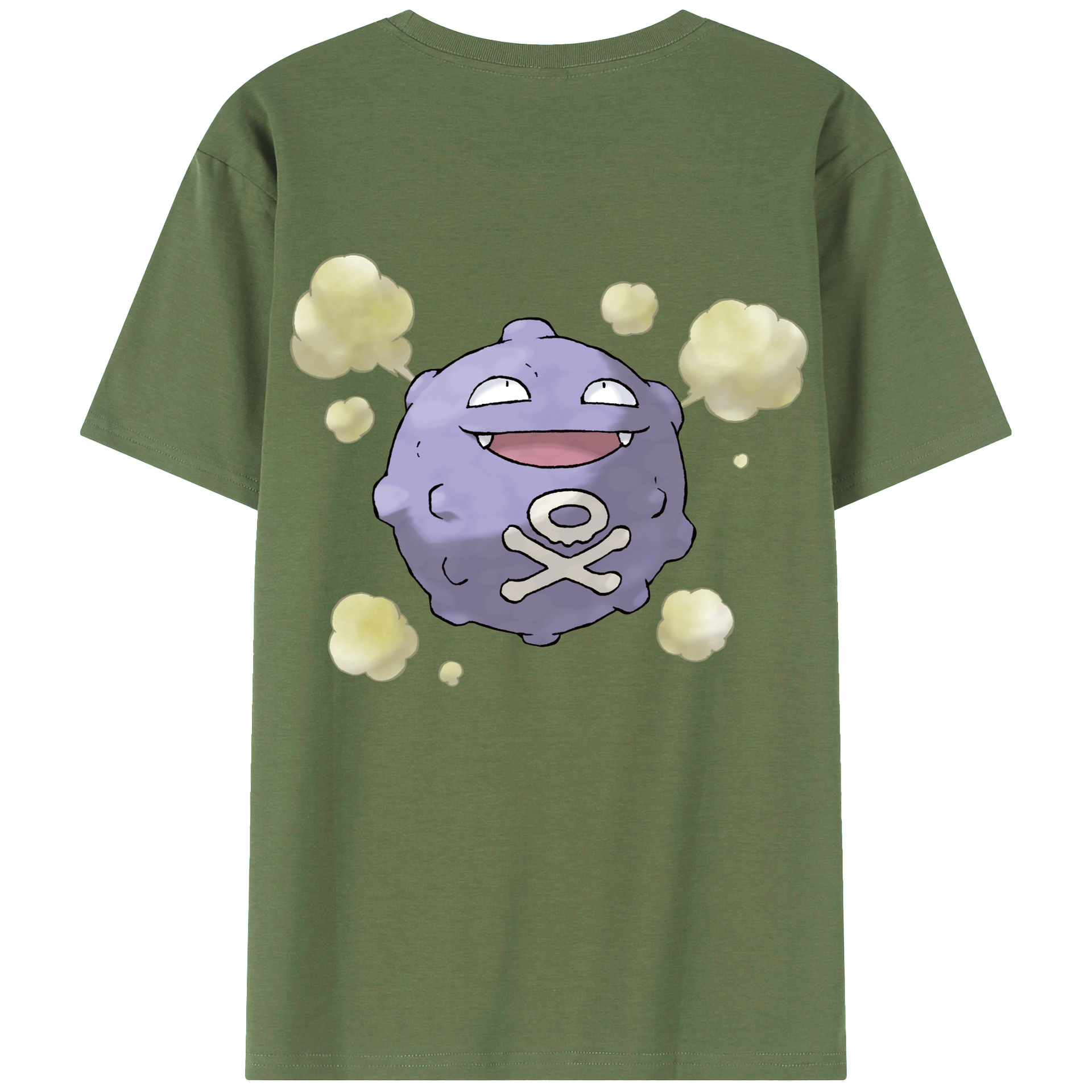 （画像用） ポケットモンスター Pokémon 綿100％ メンズ半袖Tシャツ（バックプリント） 通気性